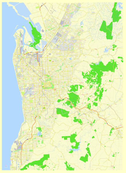 File:Adelaide Australia Street Map SVG free.svg