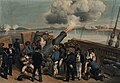 The Victorian navy bombs the fortress of Sebastopol during the Crimean War in 1854.