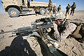 Marines training in Afghanistan with M240