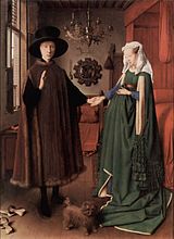 Untitled by Jan van Eyck (1434), best known as The Arnolfini Portrait.