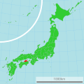 Map of Japan with highlight Kagawa prefecture