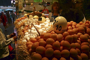 Català: Parada d'ous English: Egg stall