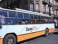 Side of Volvo trolleybus, showing name of operator (Semtur)