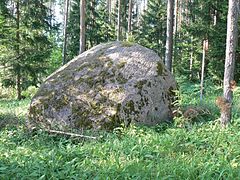 Glacial erratics on Varbla, Estonia