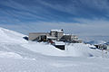 View of Dachsteinbahn II and III peak station Krippenstein