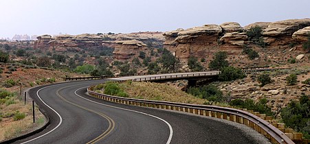 Cedar Mesa sandstone formations along the park road