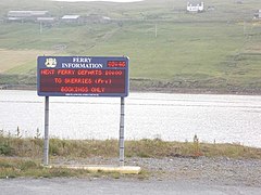 Vidlin, ferry information board - geograph.org.uk - 3651240.jpg