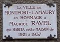 Plaque commémorative à Montfort-l'Amaury