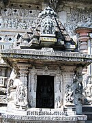 Tower over miniature shrine at entrance to the Chennakeshava temple at Belur.jpg