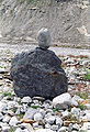 Small cairn in the Lauteraargletscher valley, Bern canton, Switzerland.