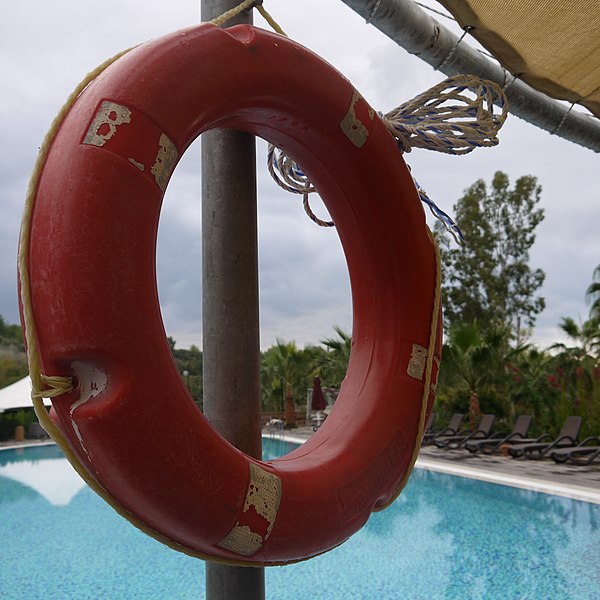 File:Lifebuoy by the pool.jpg