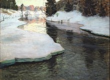 Mountain stream, Winter 1898