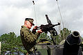 A M240 mounted on a LAV