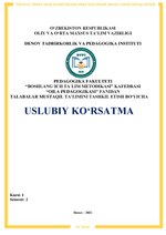 Thumbnail for File:MUSTAQIL TA'LIM USLUBIY KO`RSATMA.pdf