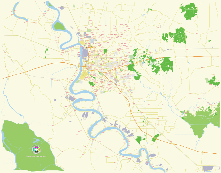 File:Baton Rouge Louisiana US street map.svg