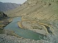 Aras river in the vicinity of Julfa-Iran (Left hand Iran - Right Hand Nakhichevan)