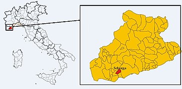 Location of Seborga in Italy