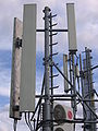 A GSM base station on a roof of Paris, France