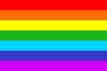 Classic rainbow flag using the traditional seven colours