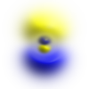 Orbital cloud with actual probability density distribution.