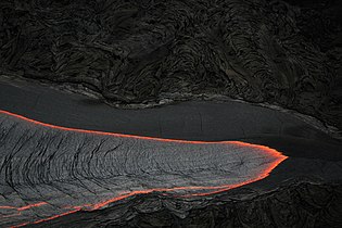 Toe of Pāhoehoe flow, Hawaii