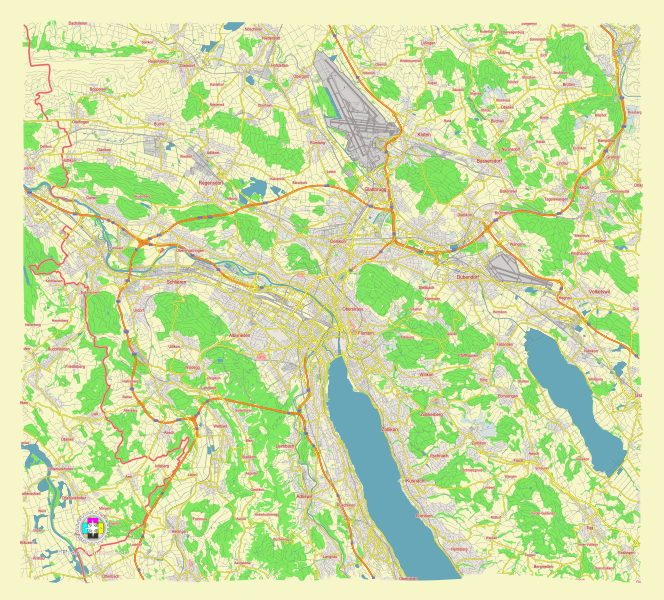 File:Zurich Switzerland street map.svg