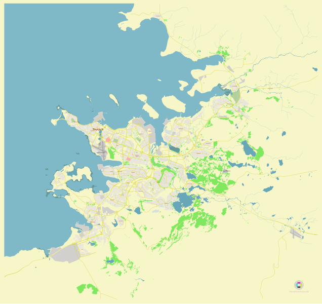 File:Reykjavik Iceland street map.svg