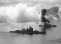 Aircraft of the USAAF 3rd Bomb Group attack Japanese ships in Simpson Harbor, 2 November 1943.