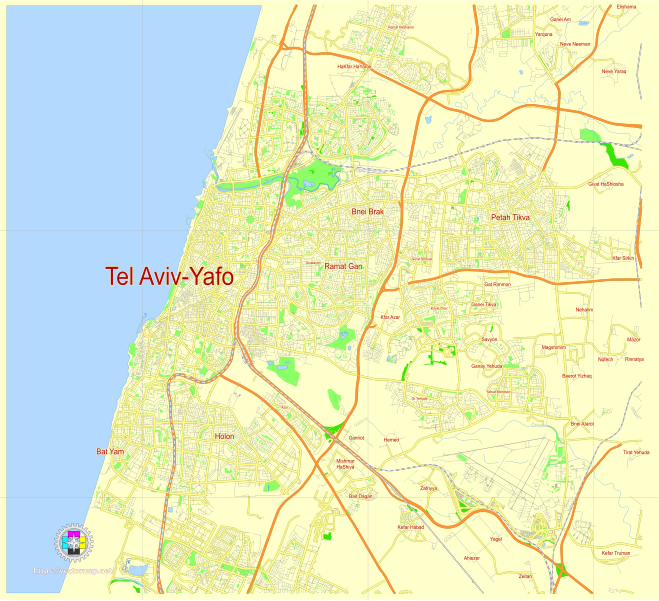 File:Tel Aviv Yafo Israel street map.svg