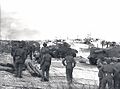 1st Hussars tanks on a crowded beach at Courseulles-sur-Mer, 6 June 1944.