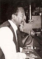 Cab Kaye in his Piano bar in Amsterdam