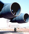 Two TF39 Engines of an C-5 Galaxy at one wing.