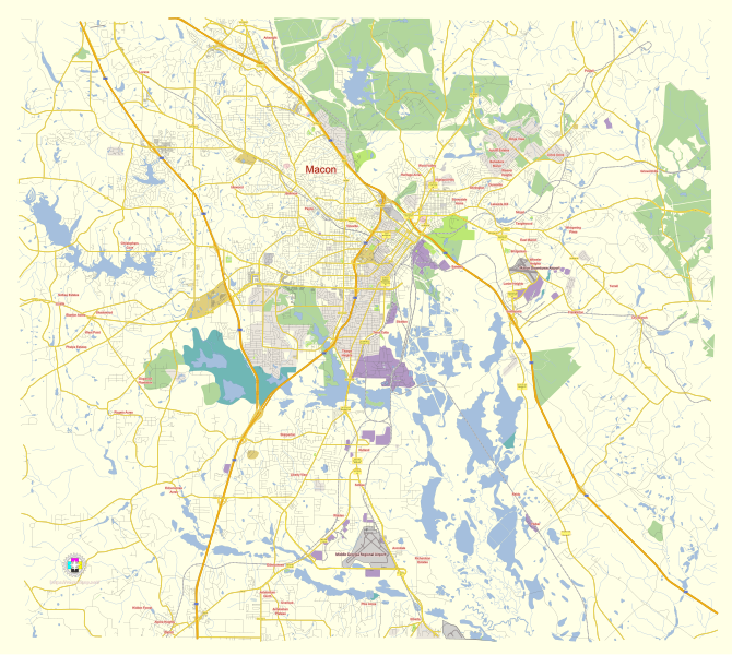 File:Macon Georgia US street map.svg