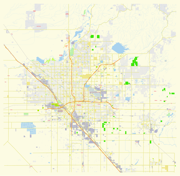 File:Fresno California US street map.svg