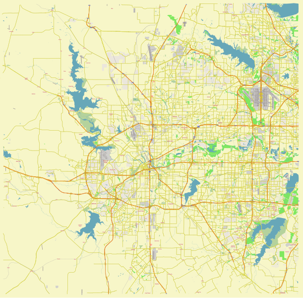 File:Fort Worth Texas US street map.svg