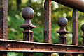 Metal fence detail - rust