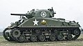 Sherman (early production M4A4 hull, HVSS suspension, 105 mm howitzer and engine from M4/M4A1 ?).