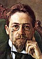 Anton Pavlovich Chekhov. Oil on canvas. From the collection of the Tretyakov Gallery.