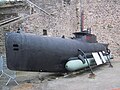 french small submarine, old Seehund type