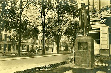 Weberdenkmal am Südwall um 1920