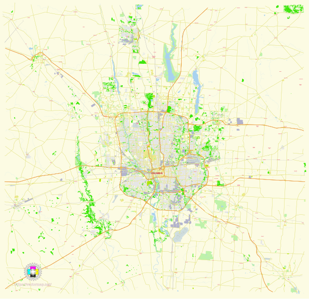 File:Columbus Ohio US street map.svg