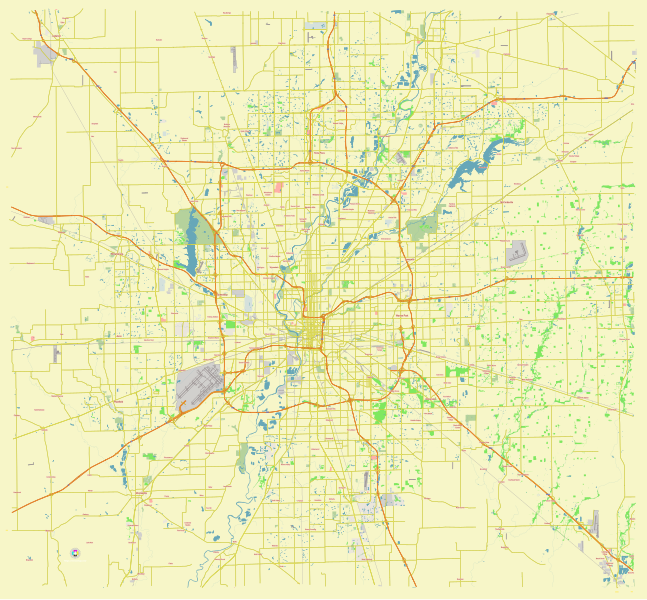 File:Indianapolis Indiana US street map.svg