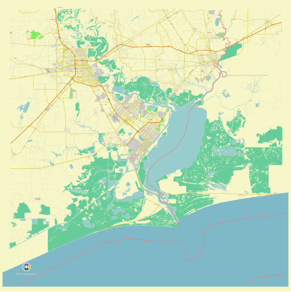 File:Port Arthur Texas US street map.svg