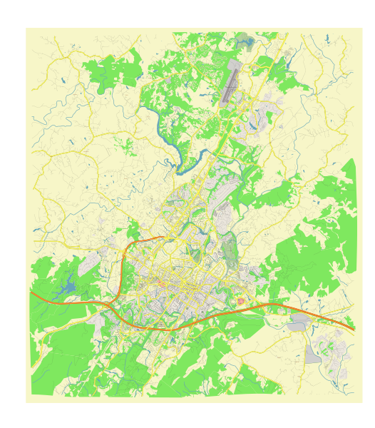 File:Charlottesville Virginia US street map.svg