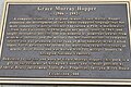 Plaque dedicated to Admiral Hopper, 2000