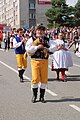 Bagpipers of Strakonice at the final parade of the 23th International Bagpipe Festival