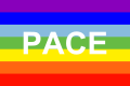 Peace flag with 7 bands (1961) (Pace is Italian for "peace")