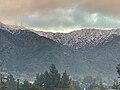 snow-capped mountains above Burbank