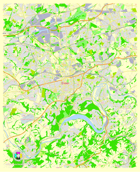 File:Essen Germany street map.svg