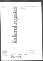 Thumbnail for File:Federal Register 1997-04-08- Vol 62 Iss 67 (IA sim federal-register-find 1997-04-08 62 67).pdf